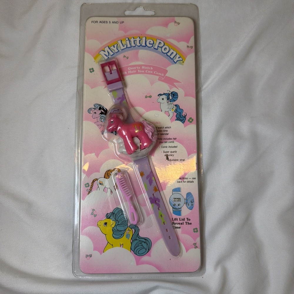 Vintage 1990 My Little Pony Wrist Watch Brushable Mane‎